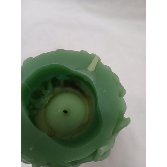 1970 Clover Candle Irish Mid Century Green Carved St. Patrick 6" Tall Chunky VNT - Picture 9 of 10